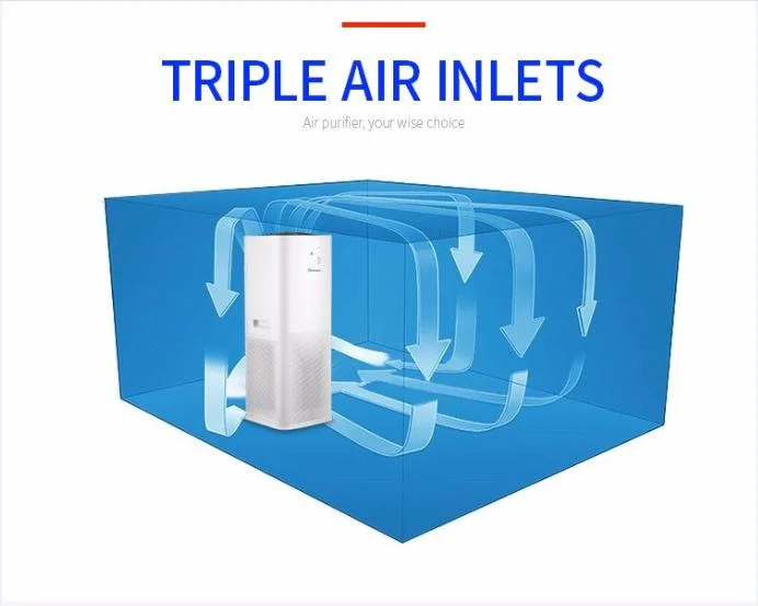 Invisible Fine Particle Filtration Home Cleaner HEPA Filter Molecule Air Purifier for Large Room